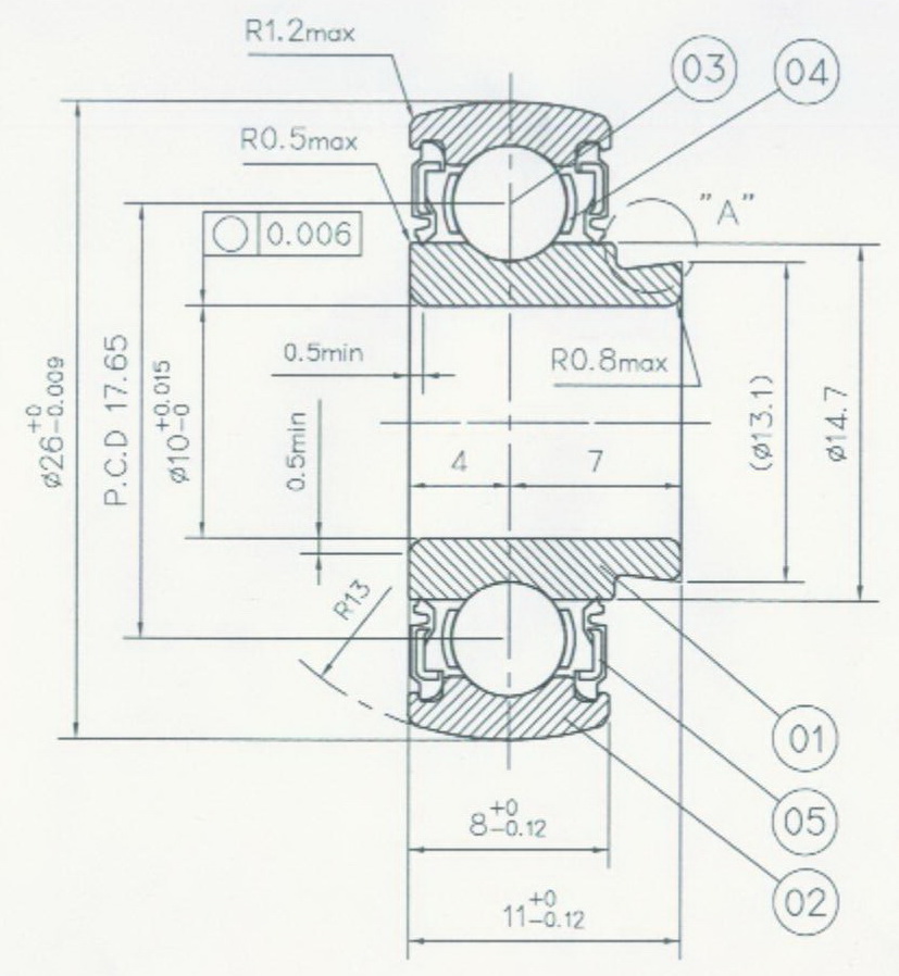 STB0478 非標(biāo)外球面USA000軸承 尺寸：10*26*8*11 產(chǎn)品編號:STB0478