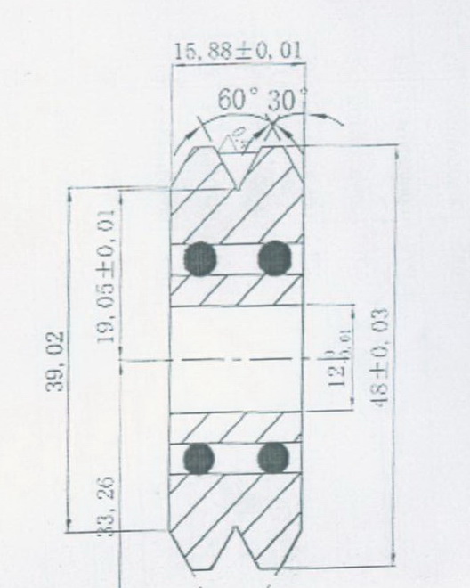 STB0487 非標(biāo)W3滾輪軸承 尺寸：12*48*15.88 產(chǎn)品編號:STB0487