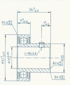 STB0420 非標(biāo)外球面軸承 尺寸參數(shù)：15*32*26 產(chǎn)品編號：STB0420