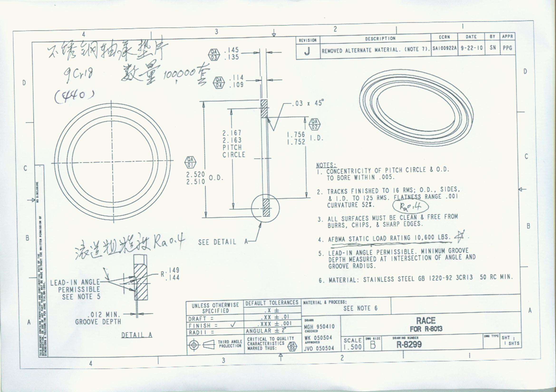 STB0445 非標不銹鋼平面推力 尺寸參數(shù)：46.431*64.516*10.82 產(chǎn)品編號：STB0445