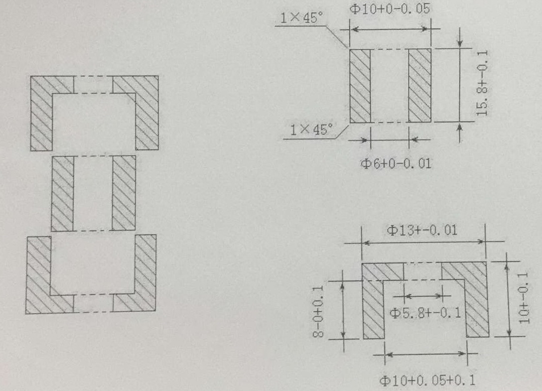 STB0535 組合軸套 尺寸：外圈5.8*10*13*8*10 內(nèi)圈6*10*15.8 編號(hào):STB0535